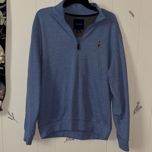 U.S. Polo Assn. Men's Light Blue Zip-Up Sweater